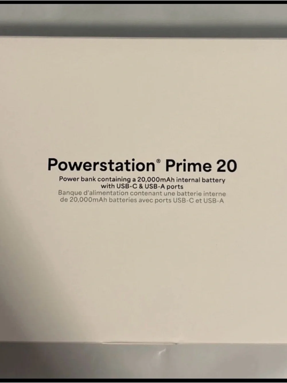 Mophie Powerstation Prime 20 with 20000mAh Power Bank. Color Gray
